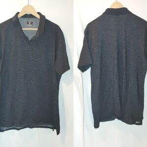 Hurley Nike DRI‎ Fit Polo Shirt Marled Charcoal Gray Black  XL Cotton Blend